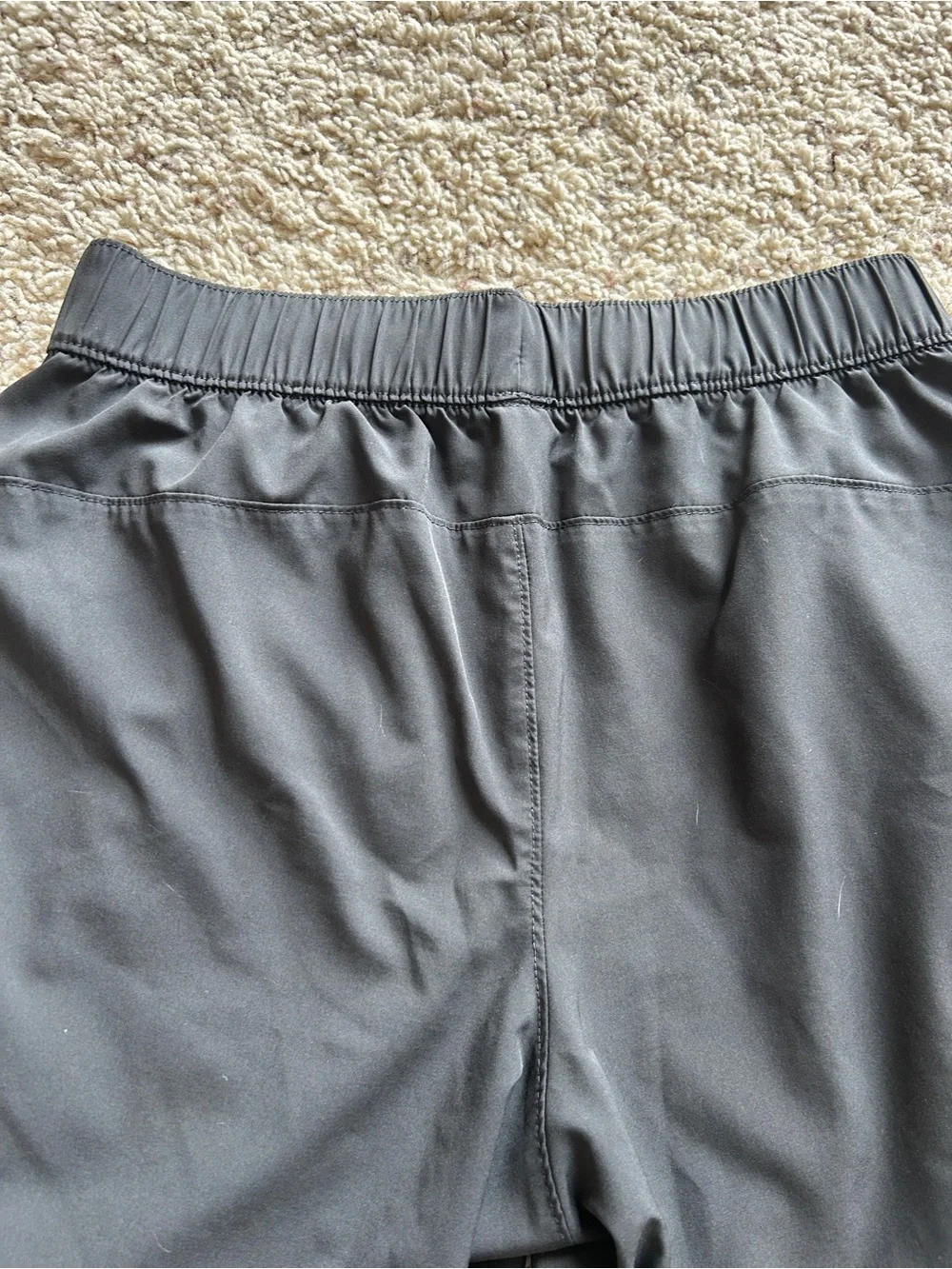 Men's Gray and Black Elastic Waist Casual Shorts, Old Navy